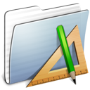 Graphite Stripped Folder Applications Icon 128x128 png